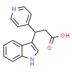 ChemSpider 2D Image | 3-(1H-Indol-3-yl)-3-(4-pyridinyl)propanoic acid | C16H14N2O2
