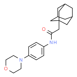 ChemSpider 2D Image | 2-(Adamantan-1-yl)-N-[4-(4-morpholinyl)phenyl]acetamide | C22H30N2O2