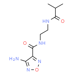 ChemSpider 2D Image | 4-Amino-N-[2-(isobutyrylamino)ethyl]-1,2,5-oxadiazole-3-carboxamide | C9H15N5O3