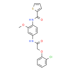 ChemSpider 2D Image | N-(4-{[(2-Chlorophenoxy)acetyl]amino}-2-methoxyphenyl)-2-thiophenecarboxamide | C20H17ClN2O4S