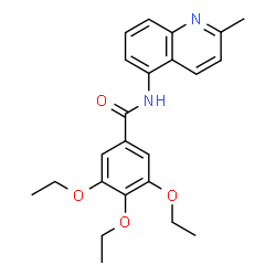 ChemSpider 2D Image | 3,4,5-Triethoxy-N-(2-methyl-5-quinolinyl)benzamide | C23H26N2O4