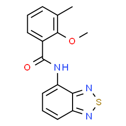 ChemSpider 2D Image | N-(2,1,3-Benzothiadiazol-4-yl)-2-methoxy-3-methylbenzamide | C15H13N3O2S
