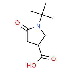 ChemSpider 2D Image | 1-tert-butyl-5-oxopyrrolidine-3-carboxylic acid | C9H15NO3