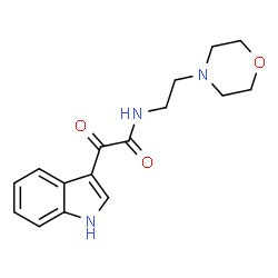 ChemSpider 2D Image | 2-(1H-Indol-3-yl)-N-[2-(4-morpholinyl)ethyl]-2-oxoacetamide | C16H19N3O3