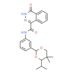 ChemSpider 2D Image | N-[3-(4-Isopropyl-5,5-dimethyl-1,3-dioxan-2-yl)phenyl]-4-oxo-3,4-dihydro-1-phthalazinecarboxamide | C24H27N3O4
