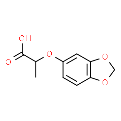 ChemSpider 2D Image | 2-(1,3-Benzodioxol-5-yloxy)propanoic acid | C10H10O5