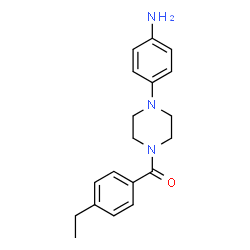 ChemSpider 2D Image | [4-(4-Aminophenyl)-1-piperazinyl](4-ethylphenyl)methanone | C19H23N3O