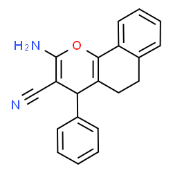 ChemSpider 2D Image | 2-AMINO-4-PHENYL-4H,5H,6H-BENZO[H]CHROMENE-3-CARBONITRILE | C20H16N2O