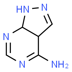 ChemSpider 2D Image | 3a,7a-Dihydro-1H-pyrazolo[3,4-d]pyrimidin-4-amine | C5H7N5