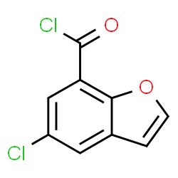 ChemSpider 2D Image | 5-Chloro-1-benzofuran-7-carbonyl chloride | C9H4Cl2O2