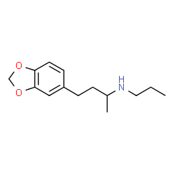 ChemSpider 2D Image | 4-(1,3-Benzodioxol-5-yl)-N-propyl-2-butanamine | C14H21NO2