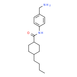 ChemSpider 2D Image | N-[4-(Aminomethyl)phenyl]-4-butylcyclohexanecarboxamide | C18H28N2O