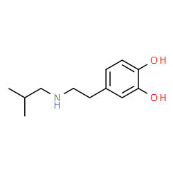 ChemSpider 2D Image | 4-[2-(Isobutylamino)ethyl]-1,2-benzenediol | C12H19NO2