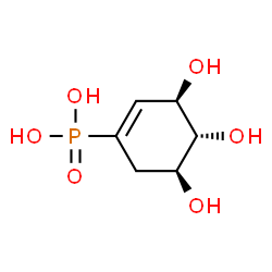 ChemSpider 2D Image | [(3R,4R,5S)-3,4,5-Trihydroxy-1-cyclohexen-1-yl]phosphonic acid | C6H11O6P