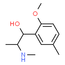 ChemSpider 2D Image | 1-(2-Methoxy-5-methylphenyl)-2-(methylamino)-1-propanol | C12H19NO2