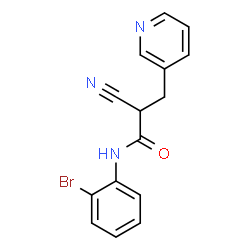 ChemSpider 2D Image | N-(2-Bromophenyl)-2-cyano-3-(3-pyridinyl)propanamide | C15H12BrN3O