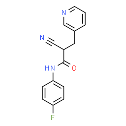 ChemSpider 2D Image | 2-Cyano-N-(4-fluorophenyl)-3-(3-pyridinyl)propanamide | C15H12FN3O