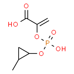 ChemSpider 2D Image | 2-({Hydroxy[(2-methylcyclopropyl)oxy]phosphoryl}oxy)acrylic acid | C7H11O6P