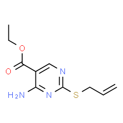 ChemSpider 2D Image | Ethyl 2-(allylsulfanyl)-4-amino-5-pyrimidinecarboxylate | C10H13N3O2S