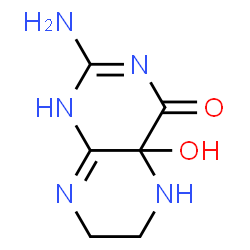 ChemSpider 2D Image | 2-Amino-4a-hydroxy-4a,5,6,7-tetrahydro-4(1H)-pteridinone | C6H9N5O2