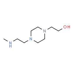 ChemSpider 2D Image | 2-{4-[2-(Methylamino)ethyl]-1-piperazinyl}ethanol | C9H21N3O