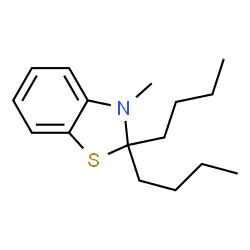 ChemSpider 2D Image | 2,2-Dibutyl-3-methyl-2,3-dihydro-1,3-benzothiazole | C16H25NS