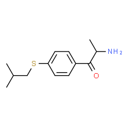ChemSpider 2D Image | 2-Amino-1-[4-(isobutylsulfanyl)phenyl]-1-propanone | C13H19NOS