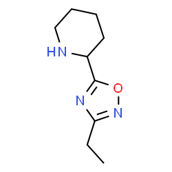 ChemSpider 2D Image | 2-(3-Ethyl-1,2,4-oxadiazol-5-yl)piperidine | C9H15N3O