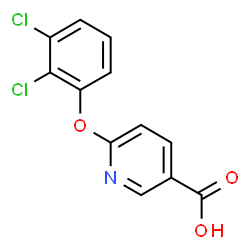 ChemSpider 2D Image | 6-(2,3-Dichlorophenoxy)nicotinic acid | C12H7Cl2NO3