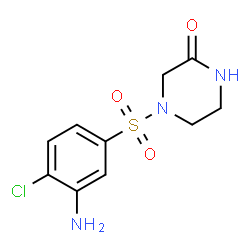 ChemSpider 2D Image | 4-(3-AMINO-4-CHLOROBENZENESULFONYL)PIPERAZIN-2-ONE | C10H12ClN3O3S