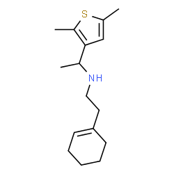 ChemSpider 2D Image | N-[2-(1-Cyclohexen-1-yl)ethyl]-1-(2,5-dimethyl-3-thienyl)ethanamine | C16H25NS