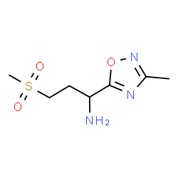 ChemSpider 2D Image | 1-(3-Methyl-1,2,4-oxadiazol-5-yl)-3-(methylsulfonyl)-1-propanamine | C7H13N3O3S