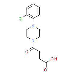 ChemSpider 2D Image | 4-[4-(2-Chlorophenyl)-1-piperazinyl]-4-oxobutanoic acid | C14H17ClN2O3