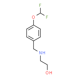 ChemSpider 2D Image | 2-{[4-(Difluoromethoxy)benzyl]amino}ethanol | C10H13F2NO2
