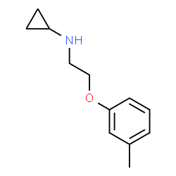 ChemSpider 2D Image | N-[2-(3-Methylphenoxy)ethyl]cyclopropanamine | C12H17NO