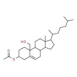 ChemSpider 2D Image | 19-Hydroxycholest-5-en-3-yl acetate | C29H48O3