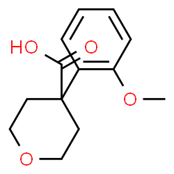 ChemSpider 2D Image | 4-(2-Methoxyphenyl)tetrahydro-2H-pyran-4-carboxylic acid | C13H16O4