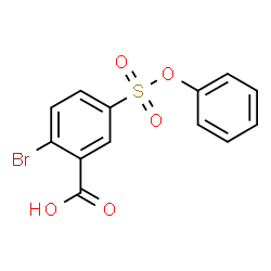 ChemSpider 2D Image | 2-Bromo-5-(phenoxysulfonyl)benzoic acid | C13H9BrO5S