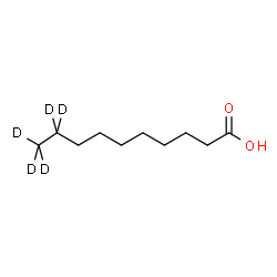 ChemSpider 2D Image | (9,9,10,10,10-~2~H_5_)Decanoic acid | C10H15D5O2