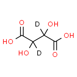 ChemSpider 2D Image | DL-TARTARIC-2,3-D2 ACID | C4H4D2O6