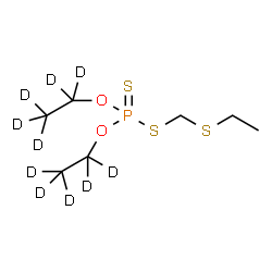 ChemSpider 2D Image | O,O-Bis[(~2~H_5_)ethyl] S-[(ethylsulfanyl)methyl] phosphorodithioate | C7H7D10O2PS3