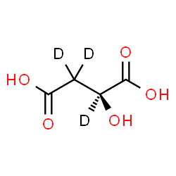 ChemSpider 2D Image | (2S)-2-Hydroxy(~2~H_3_)butanedioic acid | C4H3D3O5