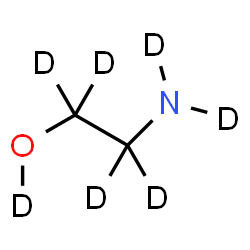 ChemSpider 2D Image | 2-(~2~H_2_)Amino(~2~H_4_)ethan(~2~H)ol | C2D7NO