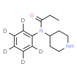 ChemSpider 2D Image | N-(~2~H_5_)Phenyl-N-(4-piperidinyl)propanamide | C14H15D5N2O