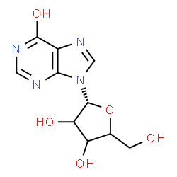 ChemSpider 2D Image | 9-[(1R)-Pentofuranosyl]-9H-purin-6-ol | C10H12N4O5