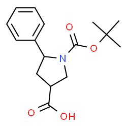 ChemSpider 2D Image | 1-(1,1-Dimethylethyl) 5-phenyl-1,3-pyrrolidinedicarboxylate | C16H21NO4
