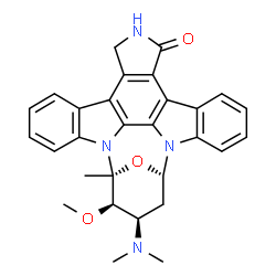 ChemSpider 2D Image | (2S,3R,4R,6S)-4-(Dimethylamino)-3-methoxy-2-methyl-29-oxa-1,7,17-triazaoctacyclo[12.12.2.1~2,6~.0~7,28~.0~8,13~.0~15,19~.0~20,27~.0~21,26~]nonacosa-8,10,12,14,19,21,23,25,27-nonaen-16-one | C29H28N4O3