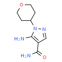 ChemSpider 2D Image | 5-Amino-1-(tetrahydro-2H-pyran-4-yl)-1H-pyrazole-4-carboxamide | C9H14N4O2