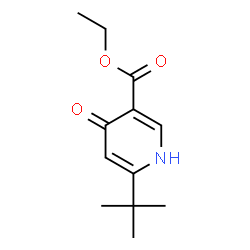 ChemSpider 2D Image | Ethyl 6-tert-butyl-4-oxo-1,4-dihydropyridine-3-carboxylate | C12H17NO3