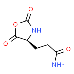 ChemSpider 2D Image | (S)-4-(2-AMINOCARBONYLETHYL)OXAZOLIDINE-2,5-DIONE | C6H8N2O4